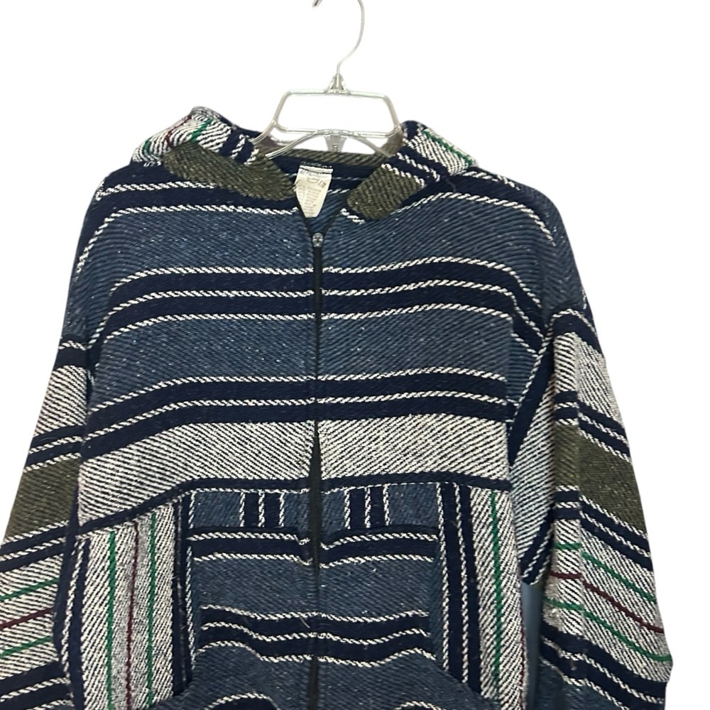 Roco Striped Hooded Jacket Mexican Baha size XL - Picture 2 of 12